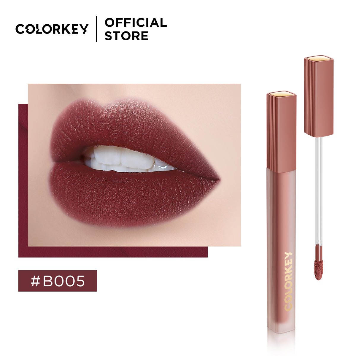 Airy Lip Gloss Super Matte Series B005 Brown-3