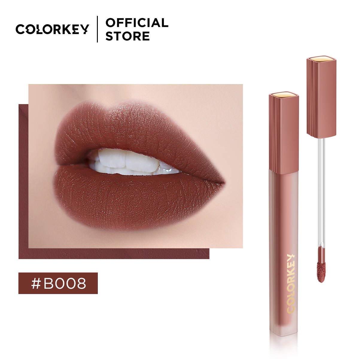 Airy Lip Gloss Super Matte Series B008 Brown-2